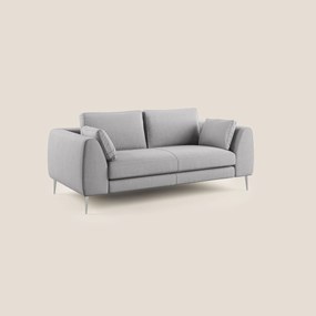 Plano divano moderno in microfibra tecnica smacchiabile T11 grigio 216 cm