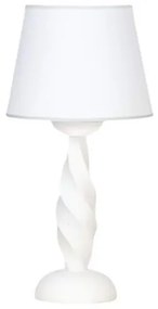 Lume In Legno Classico Bianco Opaco Con Paralume 1 Luce Coromorano