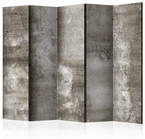 Paravento design Betoniera fredda II (5-parti) - sfondo industriale nei toni del grigio
