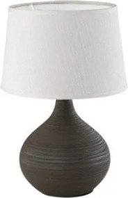 Lampada da tavolo marrone scuro in ceramica e tessuto, altezza 29 cm Martin - Trio