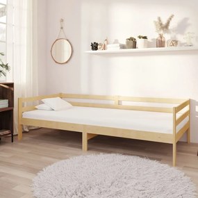 Divano letto con materasso 90x200 cm legno massello di pino