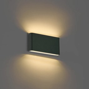 Lampada da parete moderna da esterno verde scuro 17,5 cm con LED IP65 - Batt