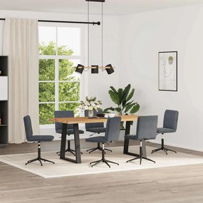 Sedie Da Pranzo 6 Pz Grigio Scuro İn Velluto /