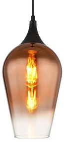 Globo 15552H1 - Lampadario a sospensione con filo LAVUS 1xE27/60W/230V diametro 18 cm rame