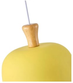 Lampadario a sospensione con filo 1xE27/15W/230V giallo pr. 27 cm