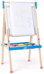 Lavagna "ABC" con lettere, rotolo di carta e bicchieri