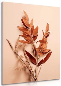 Quadro su tela – Foglie Peach Fuzz