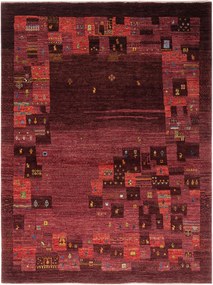 Loribaft Tappeto 150x200 Rosso (Iran) Annodato A Mano