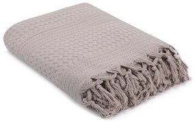 Copriletto leggero in cotone marrone chiaro Marrone, 220 x 240 cm - Mijolnir