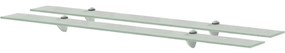 Mensole Galleggianti 2 Pz İn Vetro 100x20 Cm 8 Mm /