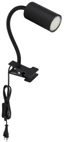 Globo 57911KB - Lampada flessibile con clip ROBBY 1xGU10/25W/230V nero