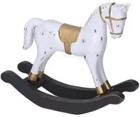 Cavallo a dondolo legno bianco cm 42x8xh31