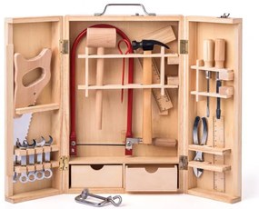 Attrezzi di metallo in una scatola di legno - grande