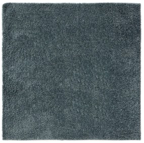 benuta Basic Tappeto a pelo lungo Soho Azzuro 160x160 cm - Tappeto design moderno soggiorno