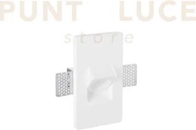Incasso estro quadrato in gesso 1 luce attacco mini gu10 160x90x67mm