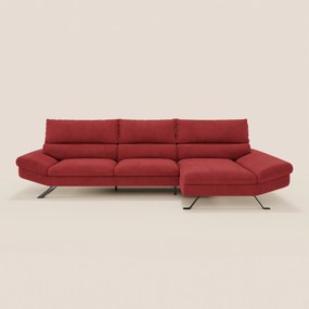 Eclipse Divano angolare con penisola e schienali traslanti in microfibra tecnica smacchiabile T11