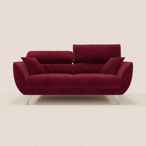 Michelangelo divano 2 e 3 posti con sedute allungabili e poggiatesta reclinabili in tessuto smacchiabile T30