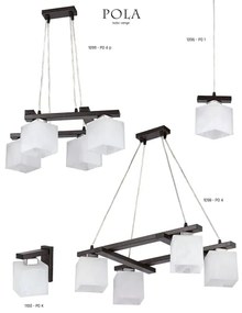 Jupiter 1096 - PO1 - Lampadario a sospensione POLA 1xE27/60W/230V wengé