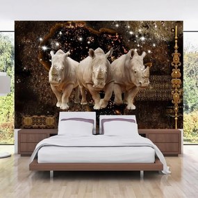 Fotomurale adesivo  Golden Rhino  Larghezza x Altezza Home decor 147x105