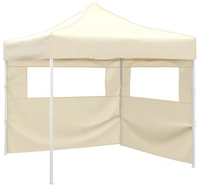 Tenda Pieghevole Con 2 Pareti 3x3 M Crema /