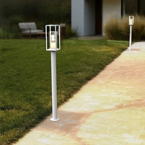 Paletto da Giardino Bianco 100cm, Base E27 - Serie PRISM Colore Bianco
