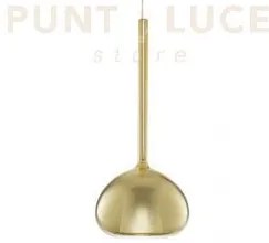 Beba sospensione 1 luce attacco g9 vetro oro d.15cm rosone bianco