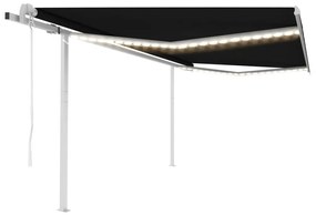 Tenda Automatica Con Sensore Vento E Led 4x3,5 M Antracite /