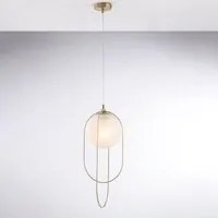 Lampadario Contemporaneo Erik Bronzo 1 Luce E27