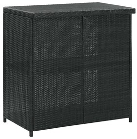 Set da Bar 3 pz in Polyrattan Nero