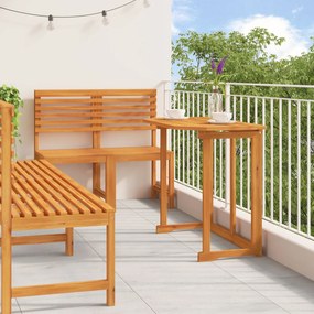 Set da pranzo da giardino 5 pezzi in legno massello di acacia