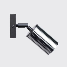 Sollux SL.1366 - Faretto da parete WINX 1xGU10/10W/230V nero/cromo