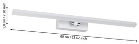 Applique Moderna Verdello Policarbonato Bianco Led Integrato 5W 3000+6500K