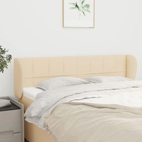 Testiera Ad Orecchio Crema 147x23x78/88 Cm İn Tessuto /