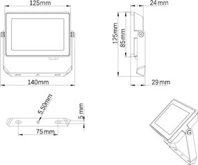 Philips - Proiettore LED da esterno PROJECTLINE LED/20W/230V IP65 4000K