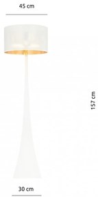 Lampada da Terra ESTRELLA LP1 in Acciaio E27 Colore del corpo Bianco