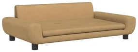 Lettino per cani marrone 100x54x33 cm in velluto