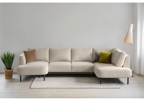 Divano angolare beige (con penisola a destra/a forma di "U") Hero – Scandic