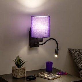 Brilagi - Applique a LED NUBILA 1xE27/25W/230V + LED/3W nero/viola