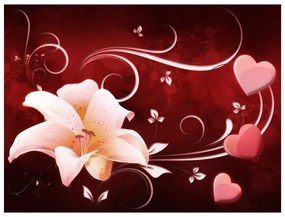 Fotomurale  Messaggio d'amore  Colore Rosa, Dimensioni e Misure 250x193