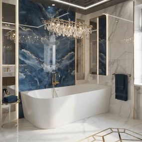 Vasca da bagno angolare in acrilico Bellanto Slim 170 Destra