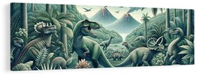 Quadro su tela – Mondo selvaggio dei dinosauri