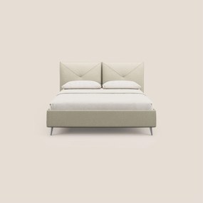Adone letto imbottito contenitore a doppia pannellatura in bouclet impermeabile T07