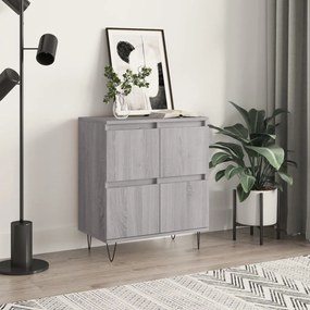 Credenza grigio sonoma 60x35x70 cm in legno multistrato