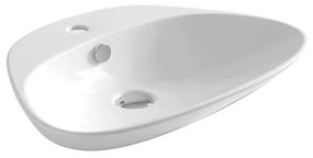 Lavabo da appoggio Enea semicerchio in ceramica bianco