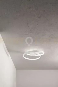 Plafoniera in metallo bianco ritmo led 55w cct 3000k 4000k 6000k cr...