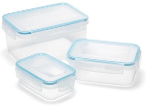 Set di 3 barattoli per alimenti con coperchio Clip And Close rettangolare Clip &amp; Close - Addis