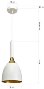 Lampadario a sospensione con filo CLARK 1xE27/60W/230V