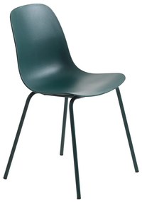 Sedia da pranzo in plastica turchese Whitby - Unique Furniture