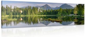 Quadro su tela – Magnifico panorama montano sul lago