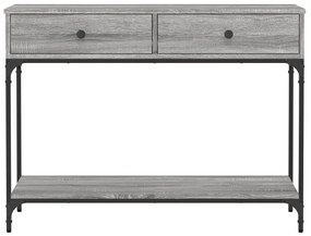 Tavolino Consolle Grigio Sonoma 100x34,5x75cm Legno Multistrato